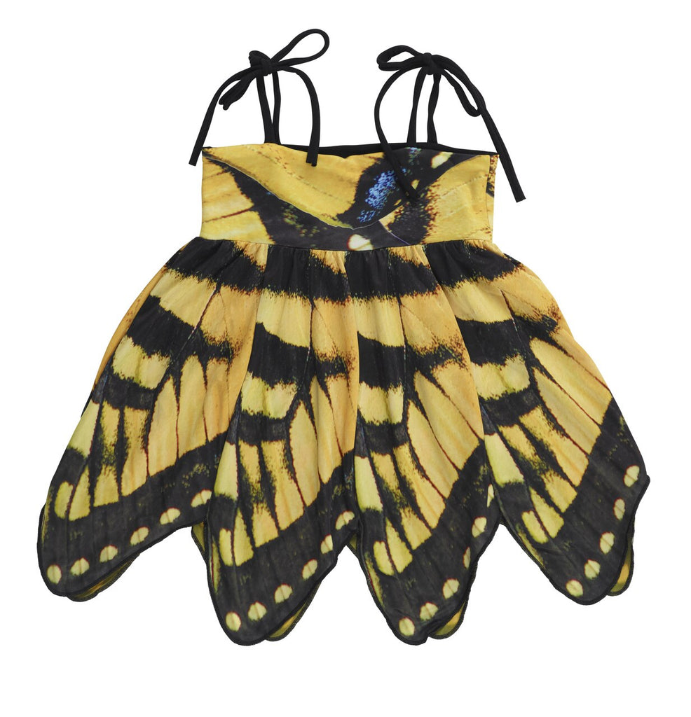 Kid's Yellow Swallowtail Butterfly Dress - Asheville Apparel