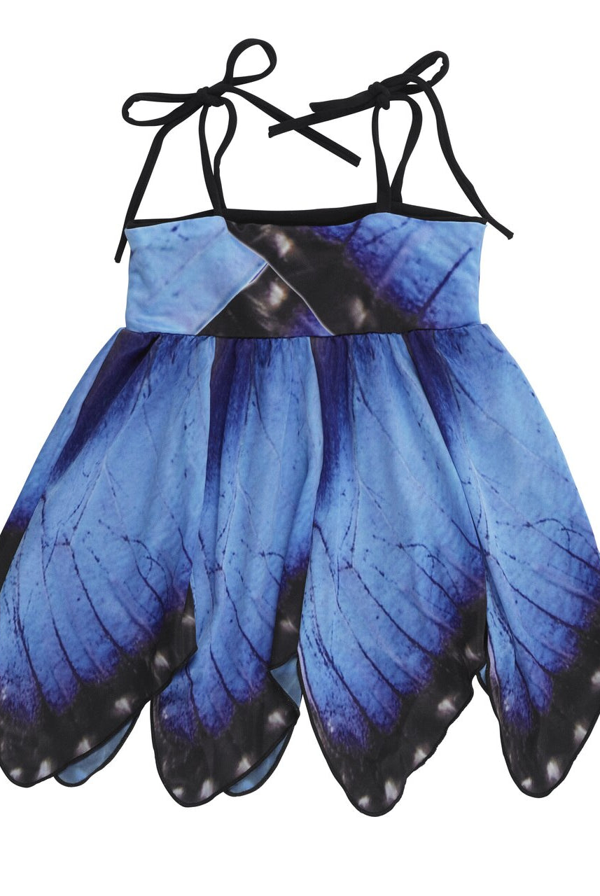 Kid's Blue Morpho Butterfly Dress - Asheville Apparel