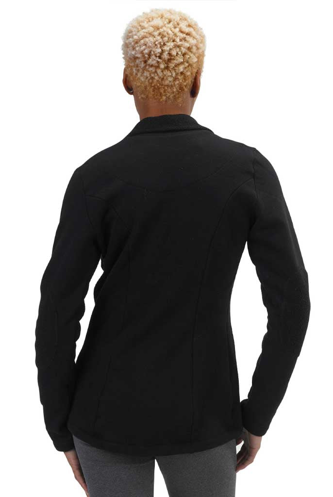 USA Made Organic Cotton Heavyweight French Terry Metro Blazer in Black - Back View