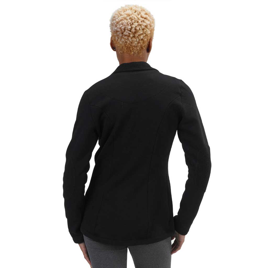 USA Made Organic Cotton Heavyweight French Terry Metro Blazer in Black - Back View