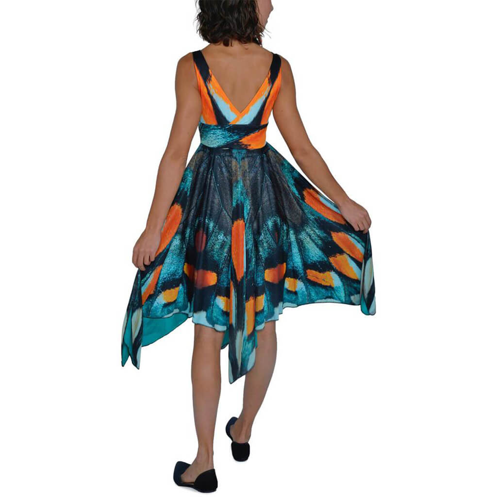 Recycled PET Mt. Pisgah Butterfly Dress Back View