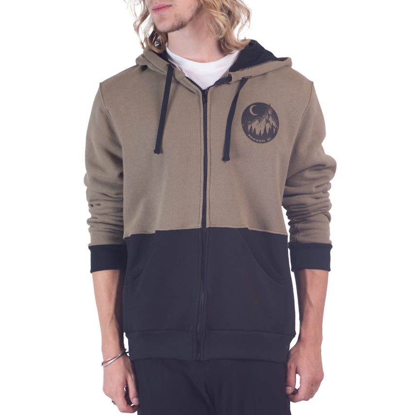 Graphic Color Block Zip Hoodie – Spiritex | Sustainable Fabric