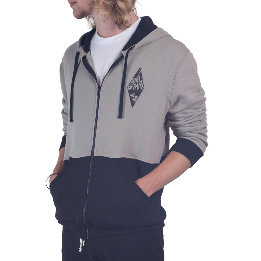 Graphic Color Block Zip Hoodie – Spiritex | Sustainable Fabric