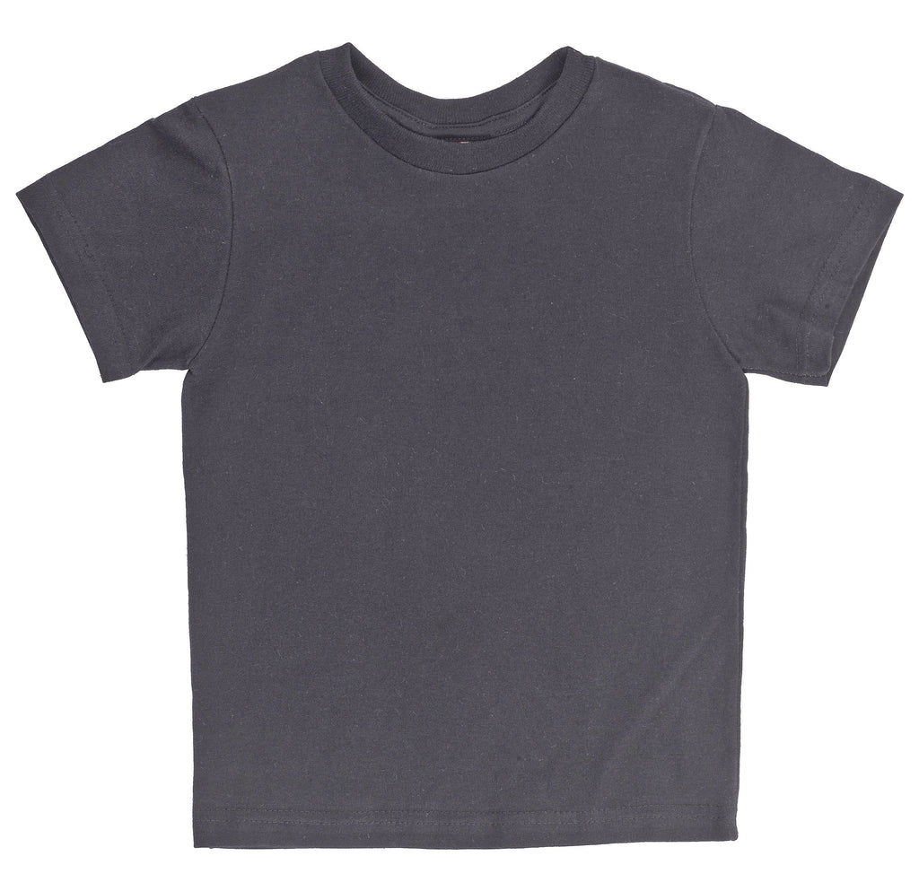 Kid's Organic Cotton Short Sleeve Crewneck Tee - Black - USA Made - Asheville Apparel