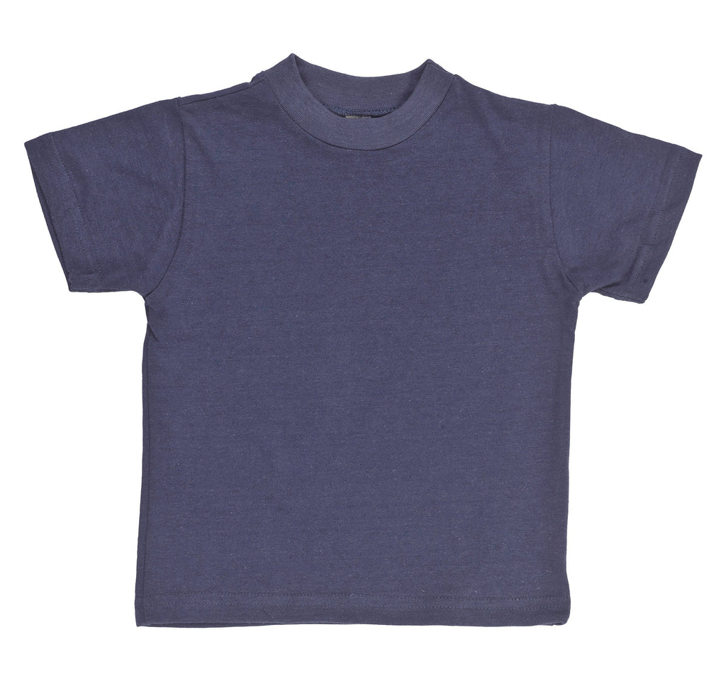 Kid's Organic Cotton Short Sleeve Crewneck Tee - Marine - USA Made - Asheville Apparel