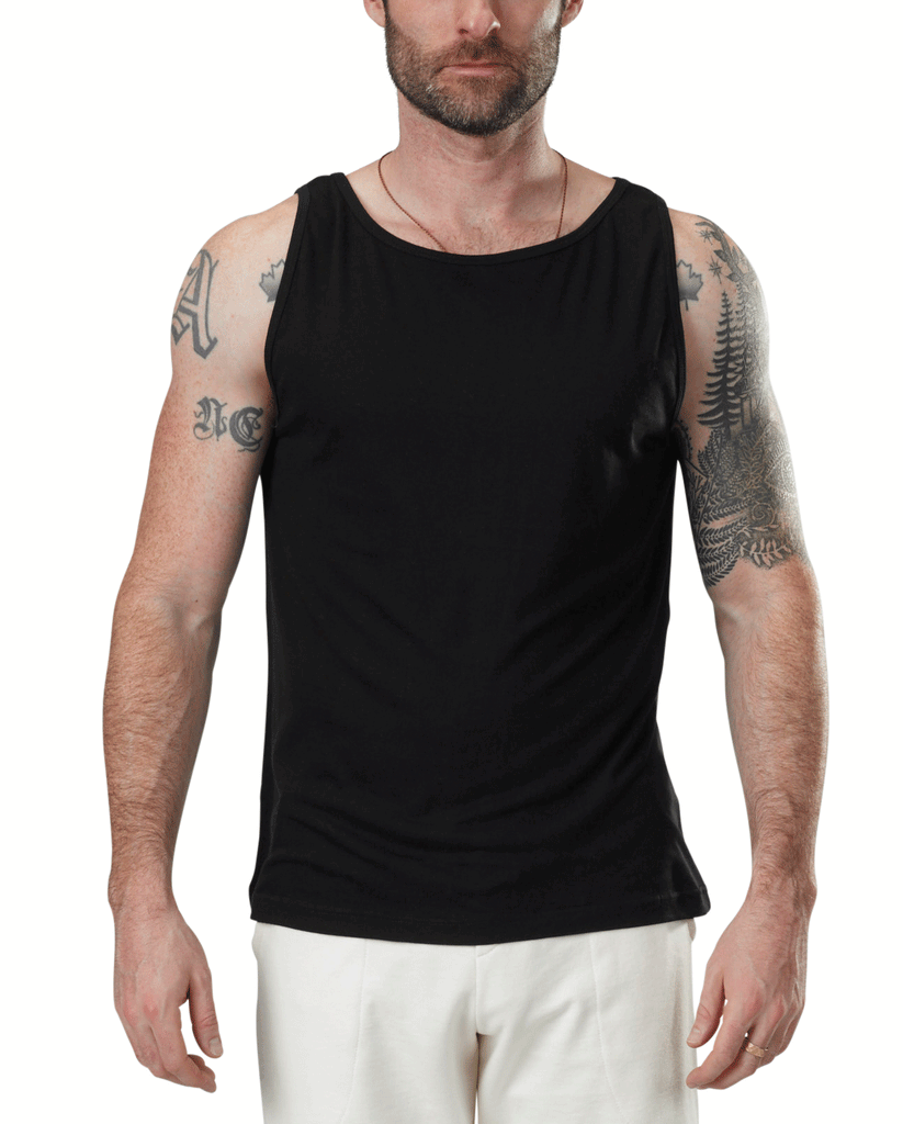 Organic Cotton Jersey Tank | Black | USA Made - Asheville Apparel