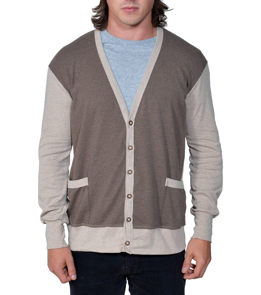 Organic Two Tone Cardigan - Asheville Apparel