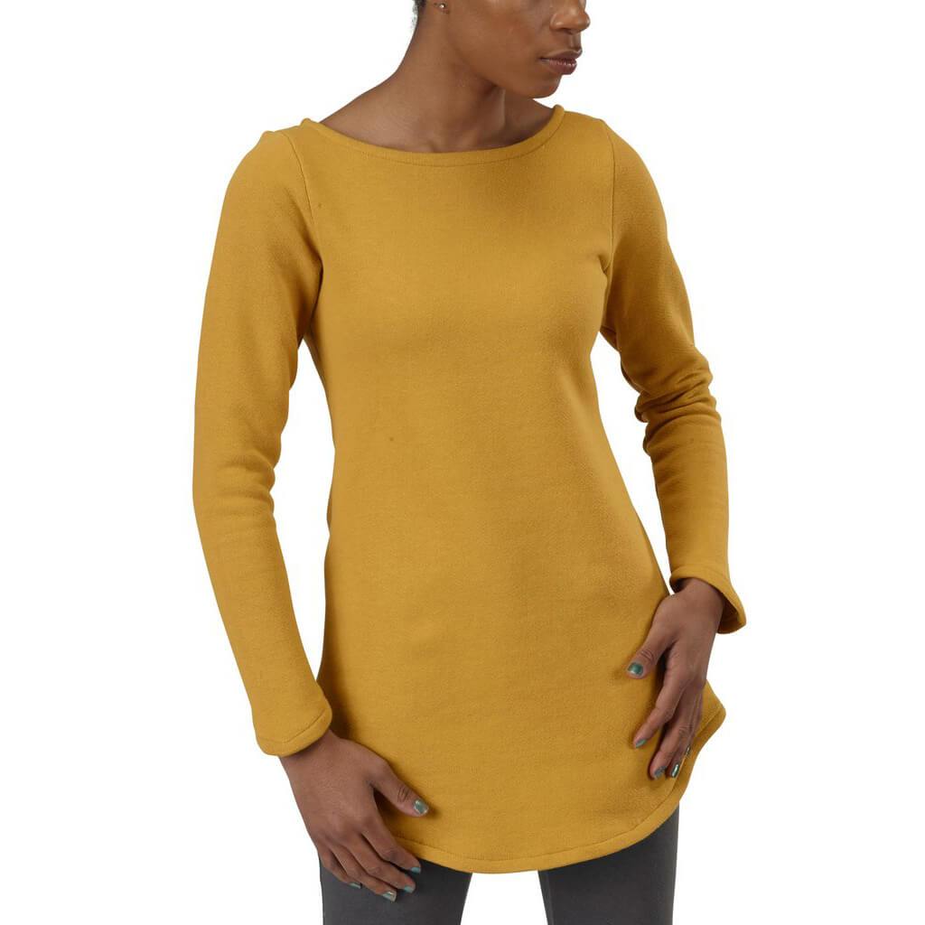 Organic Cotton Maddi Tunic Sweatshirt, USA Made Women's Tunic Sweatshirt –  Spiritex