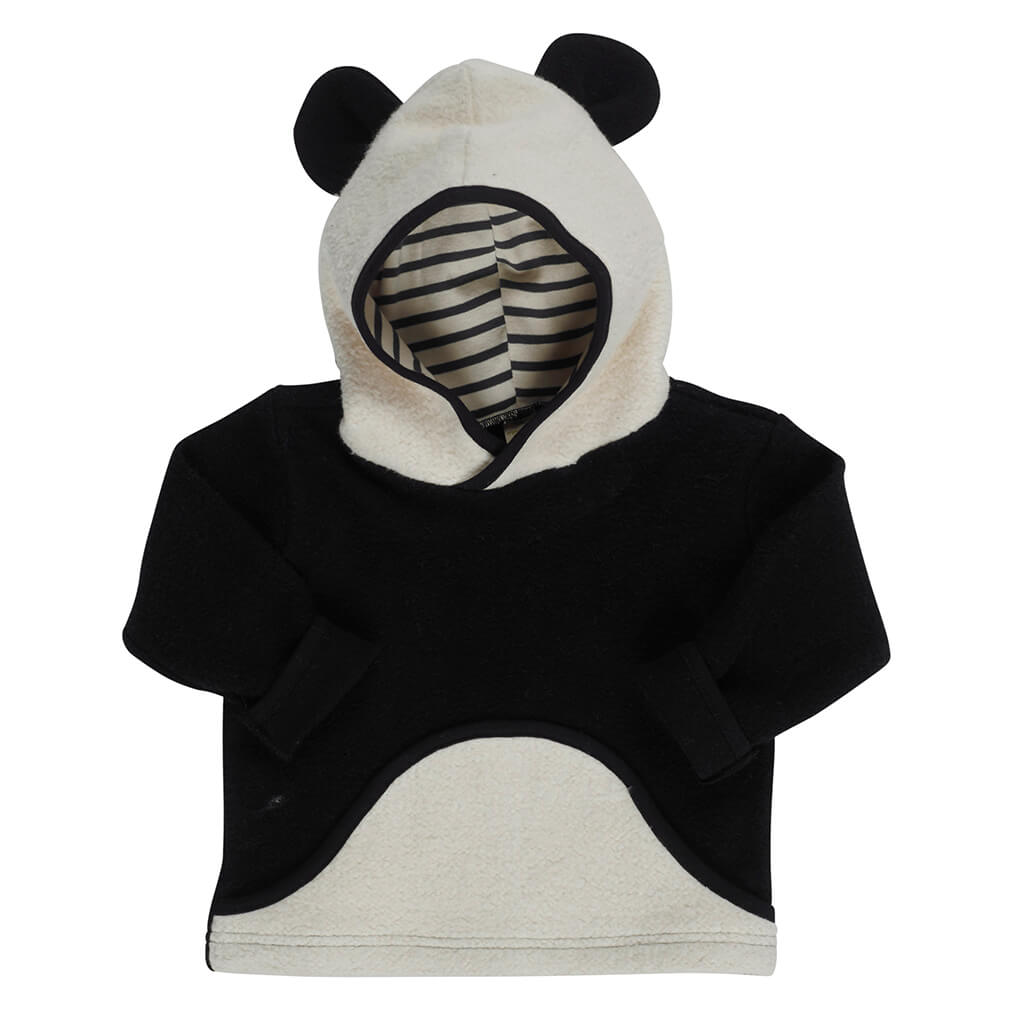 Fleece Pullover Hoodie Panda Bear