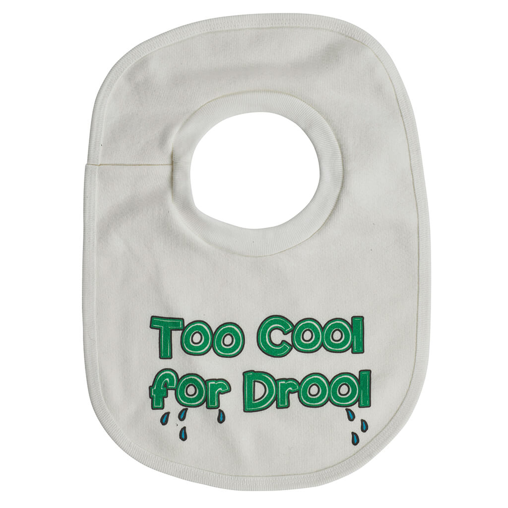 Organic Cotton Lightweight Terry Pullover Bib - Too Cool For Drool - USA Made - Asheville Apparel