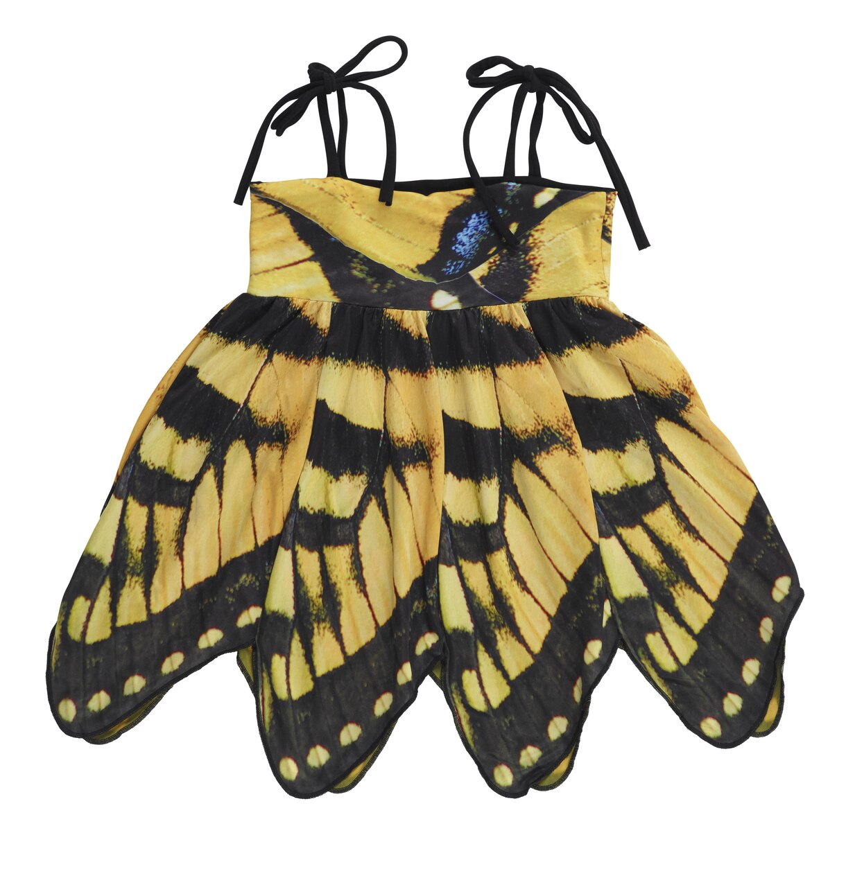 Kid's Yellow Swallowtail Butterfly Dress 2T