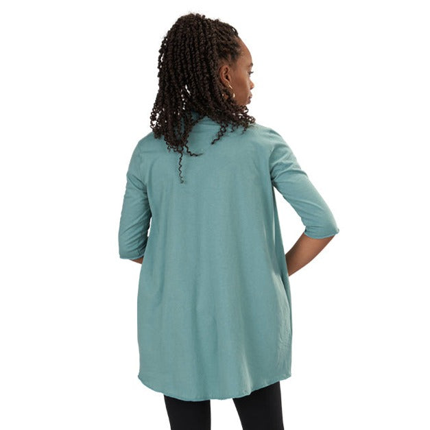 Organic Cotton Long Sleeve Tunic Tee, USA Made Long Sleeve Tunic Tee –  Spiritex