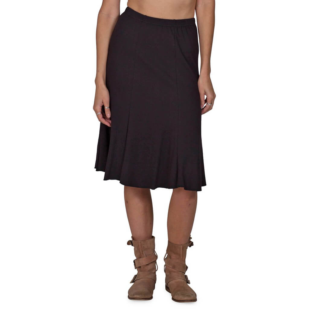 Organic Cotton | Bell Skirt | Black | USA Made - Asheville Apparel