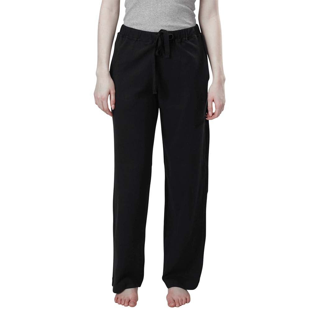 Unisex Organic Cotton Drawstring Lounge Pants with front pockets in Black