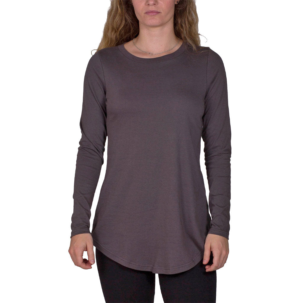 Organic Cotton Long Sleeve Tunic Tee | USA Made Long Sleeve Tunic Tee –  Spiritex | Sustainable Fabric & Apparel