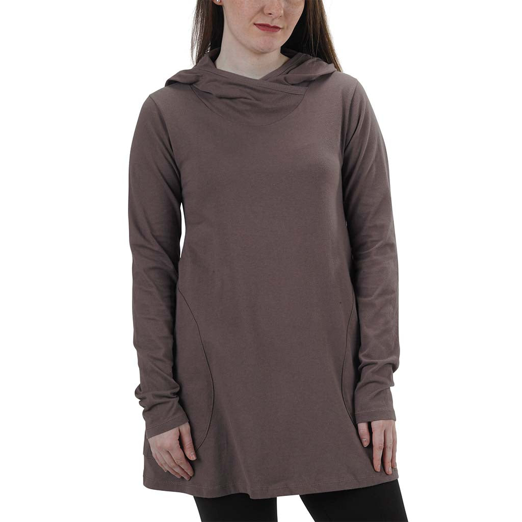 Organic Cotton Meditation Tunic  USA Made Yoga Tunic with Hood