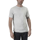 Unisex Organic Cotton Short Sleeve Classic Boxy Fit Ribbed Crewneck T-Shirt in Collegiate Light Greyish Blue