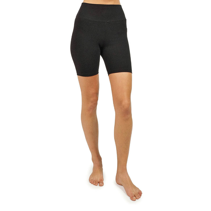 USA Made Organic Cotton/Spandex Yoga Short in Black